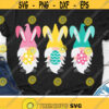 Easter Gnomes Svg Easter Svg Gnome Svg Dxf Png Eps Easter Shirt Design Three Gnomes with Bunny Ears Svg Silhouette Cricut Cut Files Design 447 .jpg