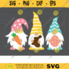 Easter Gnomes Svg Easter Svg Three Gnomes with Easter Eggs and Chocolate Bunny Clipart Easter Bunny Shirt Design SVG DXF Cut Files Cricut copy