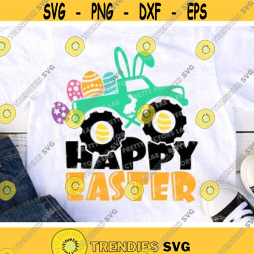 Easter Monster Truck Svg Happy Easter Svg Easter Eggs Truck Svg Dxf Eps Png Eps Bunny Clipart Kids Shirt Design Silhouette Cricut Design 79 .jpg