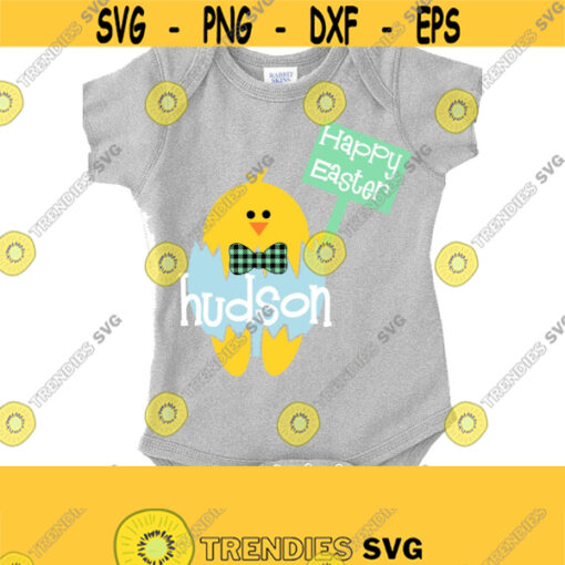 Easter SVG Chick in Cracked Egg SVG Boy Chick SVG Monogram Easter Svg Chick Svg Digital Cut Files Svg Dxf Ai Eps Pdf Png Jpeg