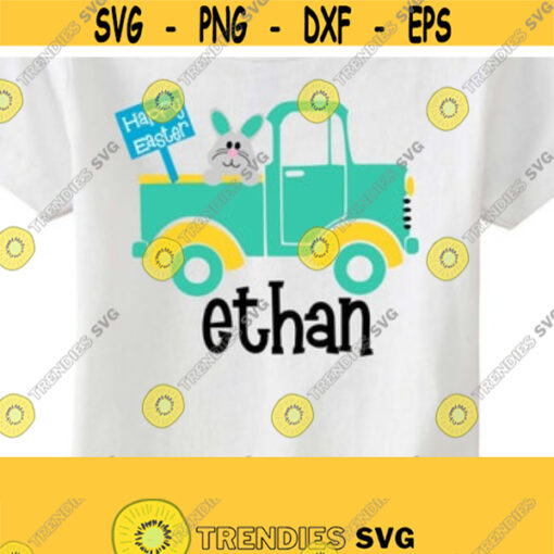 Easter SVG Easter Truck SVG Easter Truck Monogram SVG Boy Easter Svg Digital Cut Files Svg Ai Dxf Pdf Dxf Eps Png Jpeg