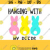 Easter SVG Peep SVG Cute Peeps svg Bunny Clip Art Bunny face svg Cricut Silhouette Cut File Chevrons