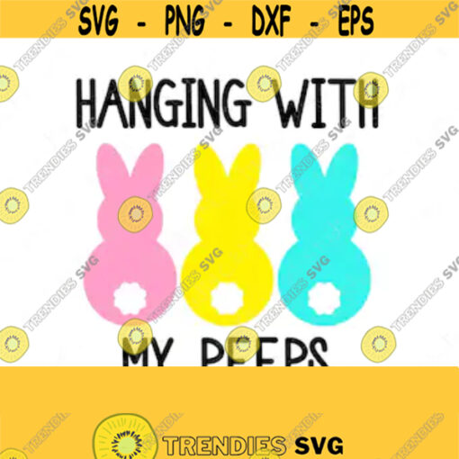 Easter SVG Peep SVG Cute Peeps svg Bunny Clip Art Bunny face svg Cricut Silhouette Cut File Chevrons