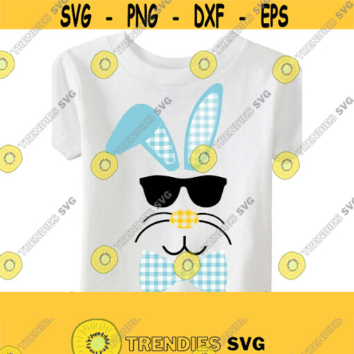 Easter SVG Plaid Bunny SVG Boy Bunny SVG Easter Clipart Bunny Clipart Digital Cut Files Svg Ai Pdf Epd Dxf Png Jpeg