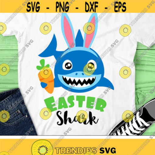 Easter Shark Svg Easter Svg Shark Bunny Ears Svg Dxf Eps Png Boy Easter Shark Svg Design for Kids Svg Silhouette Cricut Cut Files Design 481 .jpg