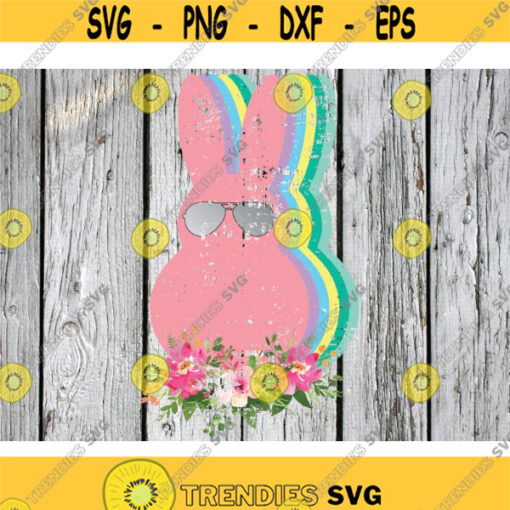 Easter Sublimation png Digital Download Peeps png Bunny png easter png file floral peeps png Easter peeps png waterslide easter bunny Design 219 .jpg