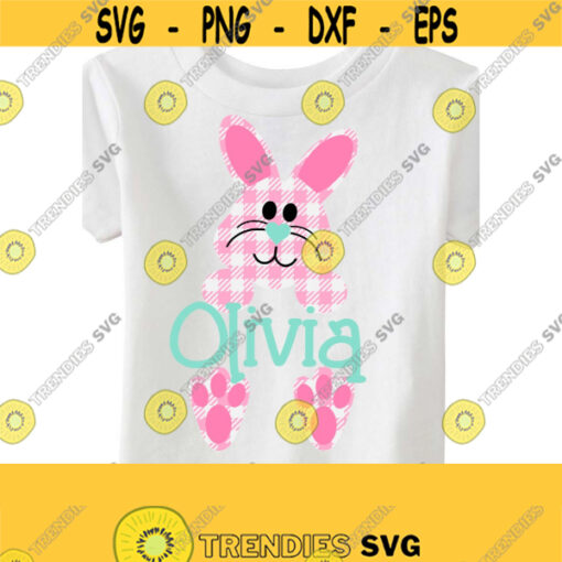 Easter Svg Buffalo Plaid Svg Bunny Monogram SVGBunny Svg Easter Clipart SVG Png Jpeg DXF Ai. Eps Pdf Cut Files Instant Download