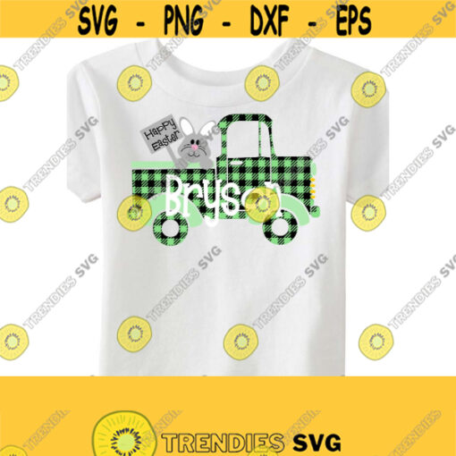 Easter Svg Easter Buffalo Plaid Svg Easter Truck Svg Boy Easter Svg SVG PNG DXF Ai Eps Pdf Jpeg Cut Files Easter Clipart Design 799