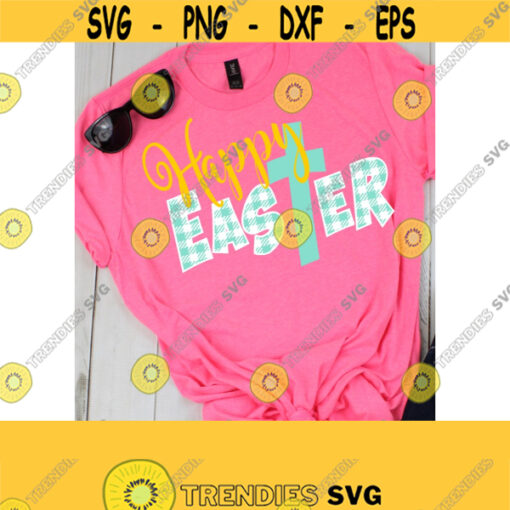 Easter Svg Happy Easter Svg Buffalo Plaid Easter Svg Sublimation SVG DXF PNG Jpeg Eps Ai Pdf Cut Files Easter Clipart