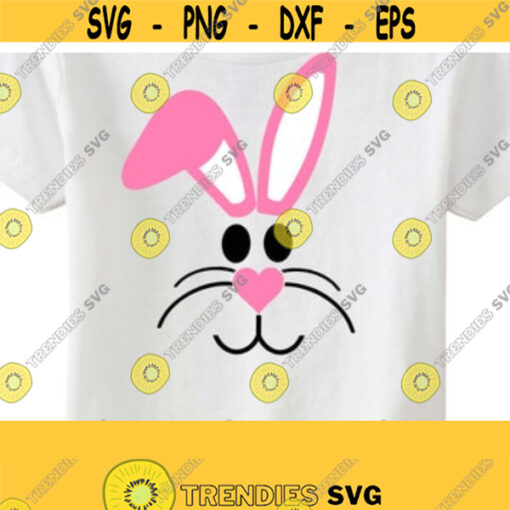 Easter SvgBunny Face SVG Bunny SVG Easter Sublimation Cute Easter Bunny Svg Digital Cut FIles Svg Dxf Eps Ai Pdf Png Jpeg