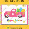 Easter Truck SVGHappy Easter SvgSilhouette Cut Files Easter SVG Bunny Truck files Vector ClipartCut filescricut cut files cutting file