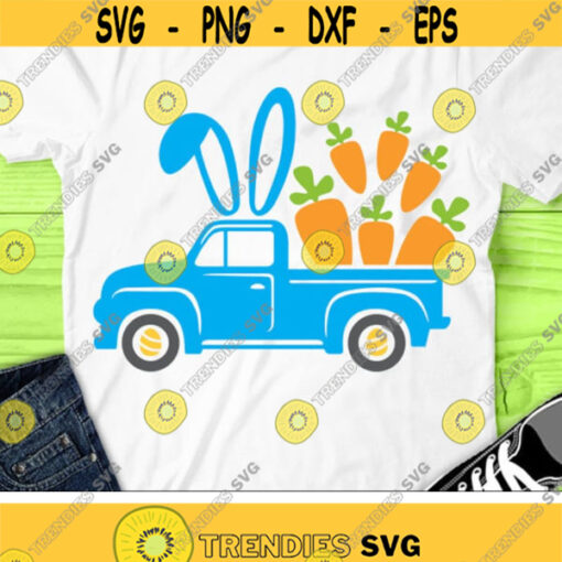 Easter Truck Svg Easter Svg Carrot Truck Svg Dxf Png Boy Easter Svg Cute Old Truck Clip Art Monogram Svg Silhouette Cricut Cut Files Design 3041 .jpg