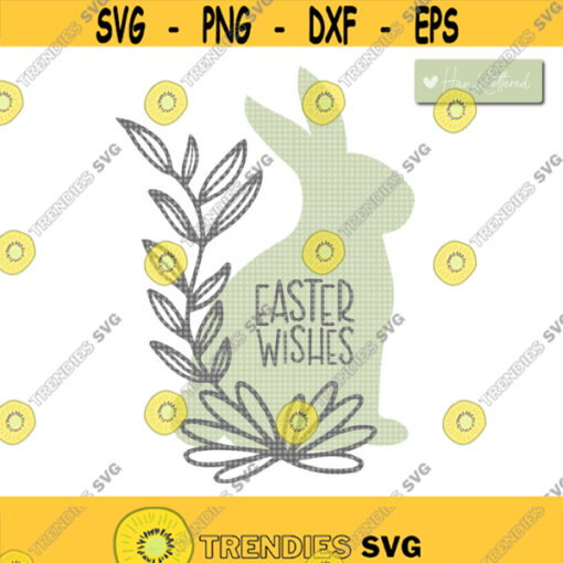 Easter Wishes Floral Bunny SVG Easter Bunny Svg Easter Wishes Svg Floral Easter Design Svg Easter Sign Svg Easter Svg Floral Rabbit Design 228