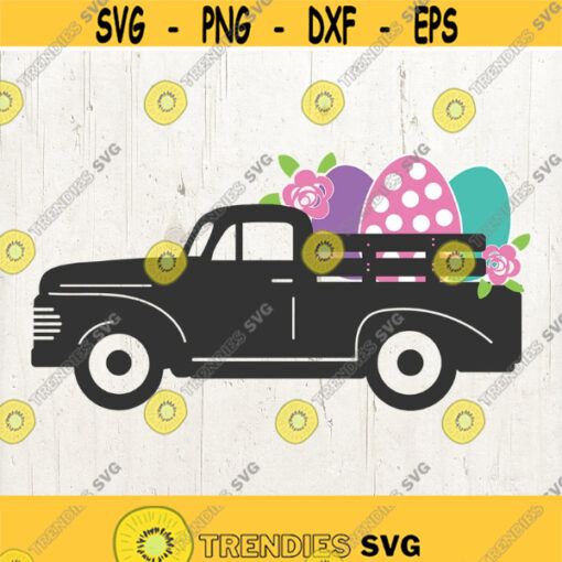 Easter eggs SVG easter monogram Svg easter truck egg svg old truck easter svg vintage truck easter easter SVG file Cricut Silhouette Design 548