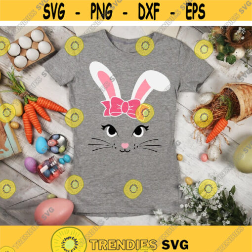 Easter svg Bunny svg Girl Bunny svg Girls Easter Shirt Rabbit svg Eyes svg dxf eps Bunny Face Clipart Cut File Cricut Silhouette Design 543.jpg