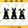 Easter svg easter bunny svg Bunny silhouette three bunnies easter clipart easter shape svg easter cut file rabbit svg