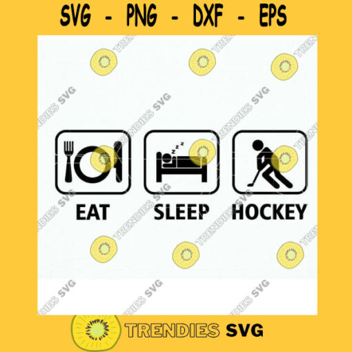 Eat Sleep Hockey svg png eps dxf. Cricut Silhouette Cut File. Hockey shirt Vector design Instant Download