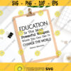 Education Is The Most Powerful Weapon SVG Instant Digital Download Teacher Svg Education School Cricut Silhouette Compatible File Design 278