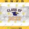 Educational Clip Art Class of 2022 Arched College Letters with Graduation CapTassel Layered BlueGoldWhite Digital Download SVGPNG Design 728