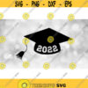 Educational Clipart Black Graduation Mortarboard Cap Tassel with Class Year 2022 Cutout SeniorsGraduates Digital Download SVG PNG Design 1629