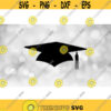 Educational Clipart Black Simple Graduation Mortarboard Cap and Tassel for School Senior Class of Graduates Digital Download SVG PNG Design 1630