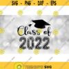 Educational Clipart Words Class of 2022 in Distressed Gunge Collegiate and Script Type with Graduation Cap Digital Download SVG PNG Design 403