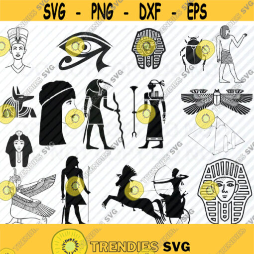 Egyptian Bundle SVG Files For Cricut King tut svg Clipart Eye of Horus silhouette Files SVG Image Eps Png Dxf Stencil Clip Art anubis Design 32