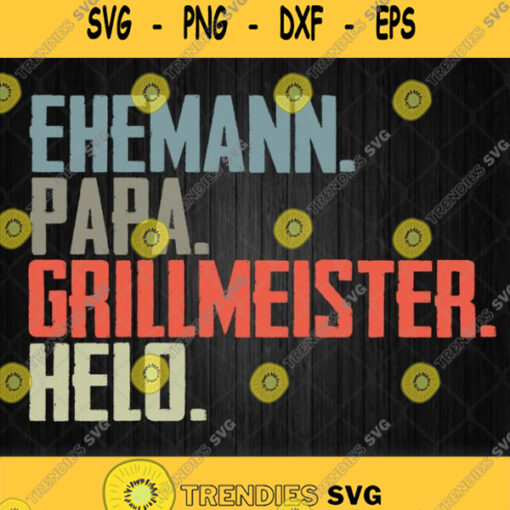Ehemann Papa Grillmeister Held Svg Png Dxf Eps