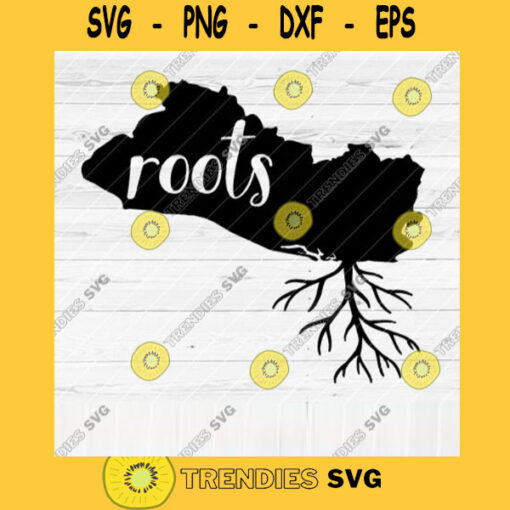 El Salvador Roots SVG File Home Native Map Vector SVG Design for Cutting Machine Cut Files for Cricut Silhouette Png Pdf Eps Dxf SVG
