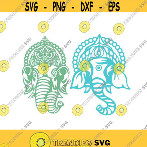 Elephant Head Mandalay Animal yoga Cuttable Design SVG PNG DXF eps Designs Cameo File Silhouette Design 1204