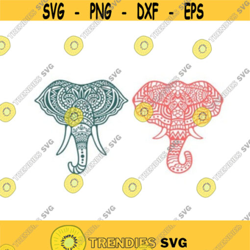 Elephant Head Mandalay Animal yoga Cuttable Design SVG PNG DXF eps Designs Cameo File Silhouette Design 316