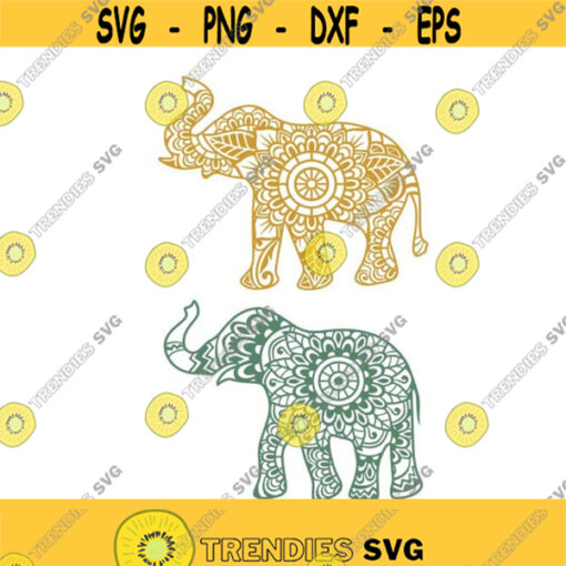 Elephant Mandalay Animal yoga Cuttable Design SVG PNG DXF eps Designs Cameo File Silhouette Design 702