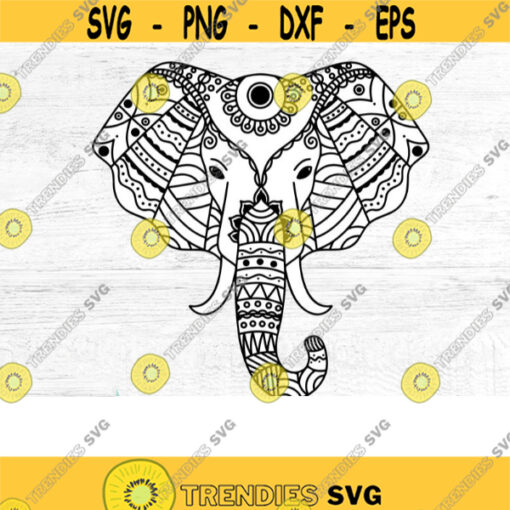 Elephant Svg Elephant Mandala Svg Mandala Svg Elephant Zentangle Elephant Cut File Zentangle Svg Mandala Elephant Svg