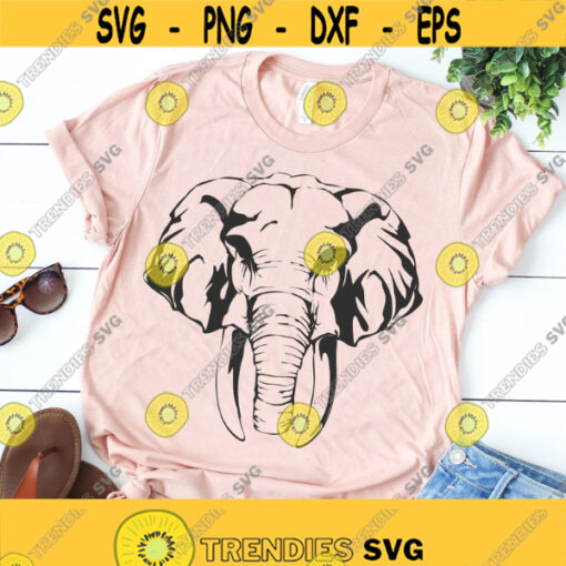 Elephant svg Safari svg Zoo svg Animal svg elephant head svg Africa svg African svg iron on clipart SVG DXF eps png Design 191