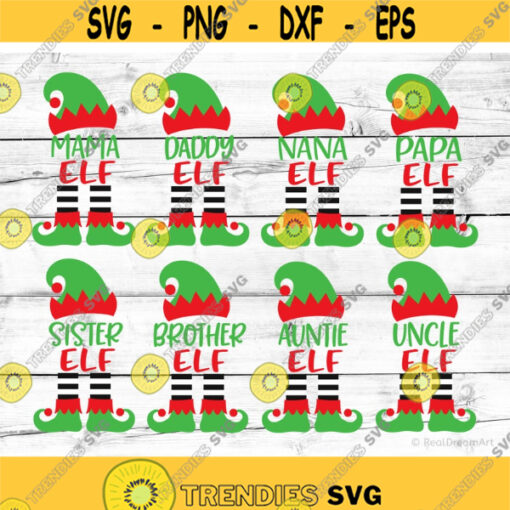 Elf Family SVG Bundle Christmas Elves svg Kids Christmas SVG Bundle Christmas shirt svg Family PJs svg Christmas svg eps png