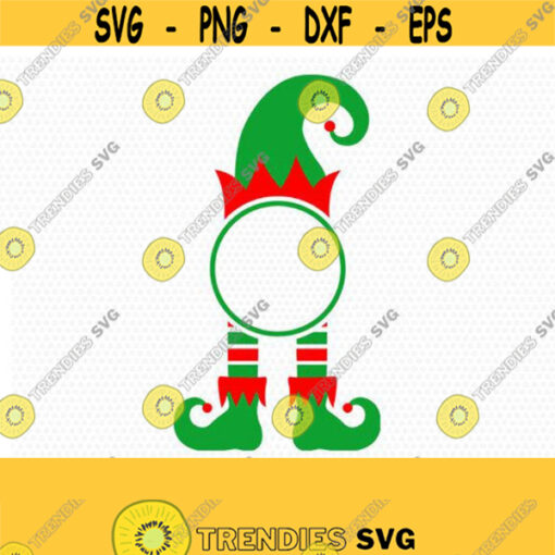Elf Monogram frame Svg elf svg Christmas Svg Christmas elf Svg Elf Legs Svg Elf Cap svg CriCut svg jpg png dxf Silhouette Design 187