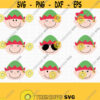 Elf SVG. Kids Cartoon Elves Clipart. Christmas Cut Files. Vector Files for Cutting Machine png dxf eps jpg pdf Digital Instant Download Design 74