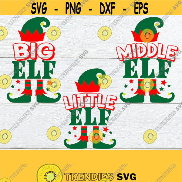 Paper Elf Family Svg Elves Baby Elf Svg Little Elf Clip Art Svg Cutting ...