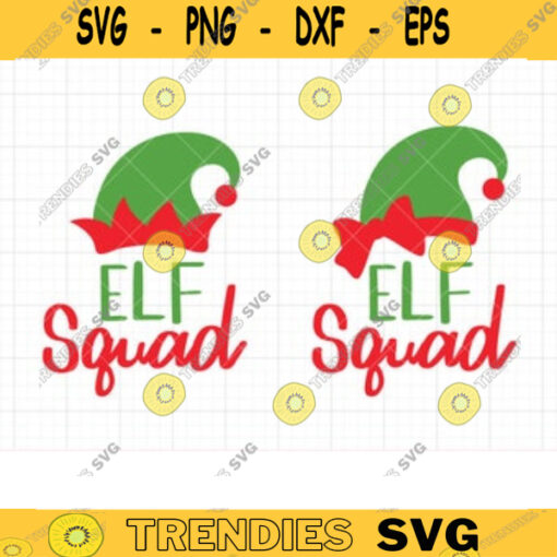 Elf Squad SVG DXF Cute Christmas Elf Hat with Bow svg dxf Files for Cricut Clipart Commercial Use copy