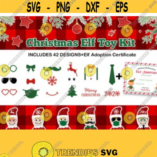 Elf Toy Kit svgx Elf Dress Up Kit and Adoption Certificate Christmas SVG Christmas Elf SVG svg for CriCut Silhouette jpg png dxf Design 218