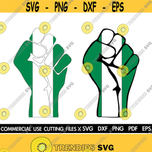 End Sars Fist SVG Nigeria Flag Fist Svg Endsars Svg Stand With Nigeria Svg Cut File Silhouette Cricut Svg Dxf Png Pdf Eps Design 343