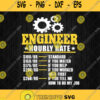 Engineer Hourly Rate Svg Funny Engineering Gift Svg Png Clipart Image
