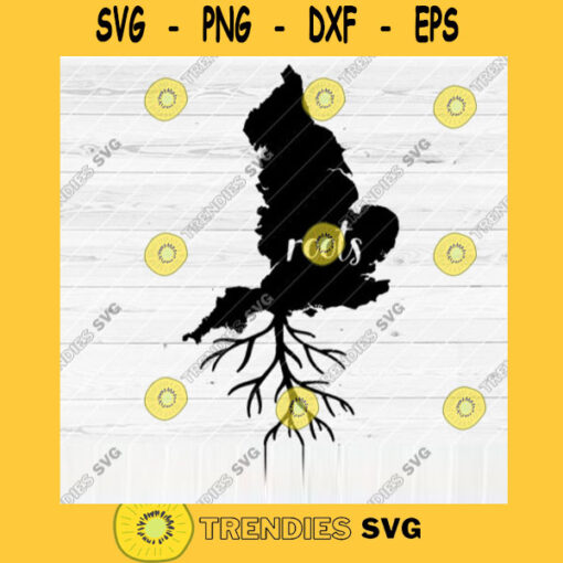 England Roots SVG File Home Native Map Vector SVG Design for Cutting Machine Cut Files for Cricut Silhouette Png Pdf Eps Dxf SVG
