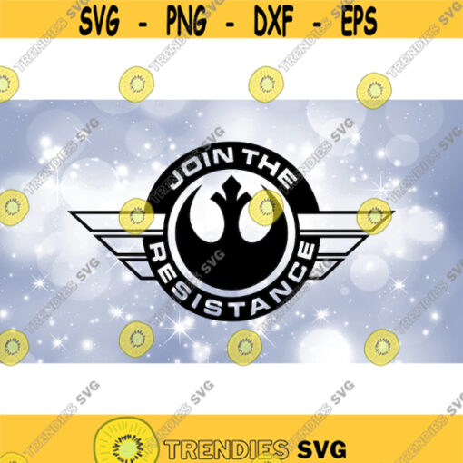 Entertainment Clipart Black Galaxy Rebel Alliance Badge with Words Join the Resistance Inspired by Star Wars Digital Download SVGPNG Design 431