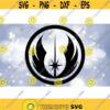 Entertainment Clipart Black Jedi Order Symbol Crest Circle Wings Light Saber Star Inspired by Star Wars Digital Download SVG PNG Design 667