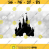 Entertainment Clipart Black Magic Kingdom Castle Silhouette with Doorway Cutout Inspired by Movies Theme Park Digital Download SVGPNG Design 486