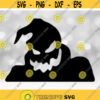 Entertainment Clipart Black Oogie Boogie Ghost Evil Smile Face Silhouette Inspired by Nightmare Before Christmas Digital Download SVGPNG Design 326