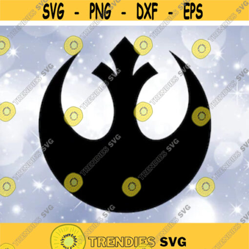 Entertainment Clipart Black Rebel Alliance Symbol Starbird Emblem for Uniforms Helmets Inspired by Star Wars Digital Download SVGPNG Design 376