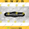 Entertainment Clipart Black Sign for Frontierland in Old Western Style Lettering Inspired by Theme Park Digital Download SVG PNG Design 584