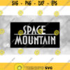 Entertainment Clipart Black Sign w Cutout Words Space Mountain in Tech Lettering Inspired by Coaster Ride Digital Download SVG PNG Design 856